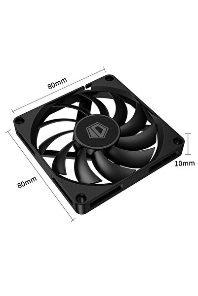 Choice NO RGB black NO-8010-PWM ID-COOLING NO-8010-PWM Case Fan 80mm 4Pin PWM...
