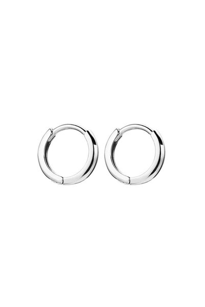 Choice 8mm S1-2pcs-silvery 2pcs Fashion Hoop Earrings, Gold Color Tiny Cartil...