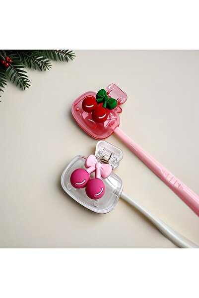 Choice6 2pcs cherry Cute Cherry Design Toothbrush Holder, Cherry Pattern, Pro...