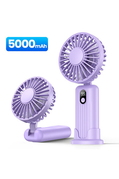 choice2 Purple 5000mAh TOPK 5000mah Mini Portable Fan, USB Desk Electric Fan,...