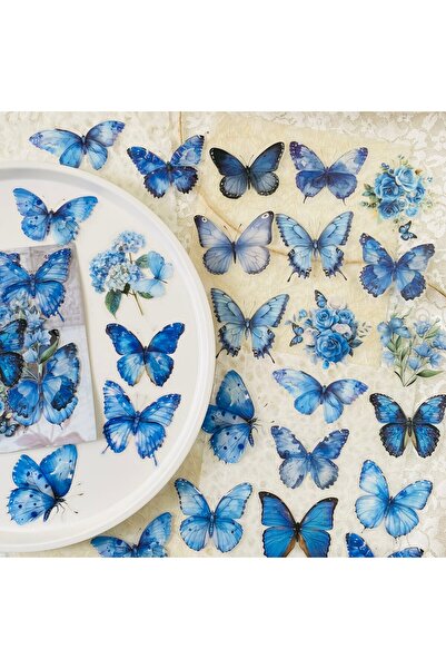 Choice B Journamm 40pcs ET Butterfly Stickers Scrapbook Supplies Creative Han...
