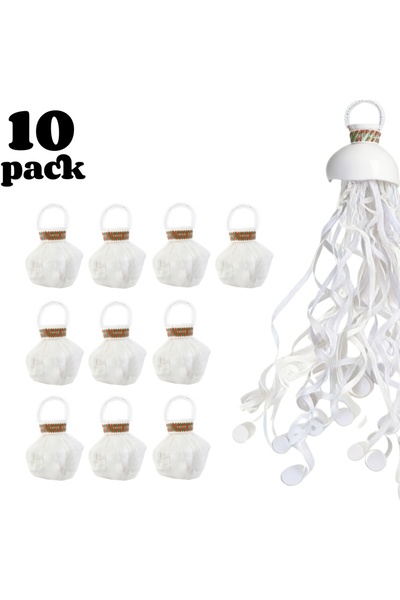 Choice9 10pcs White 2/15pcs Hand-Thrown Confetti Explosions Paper Popper Stre...