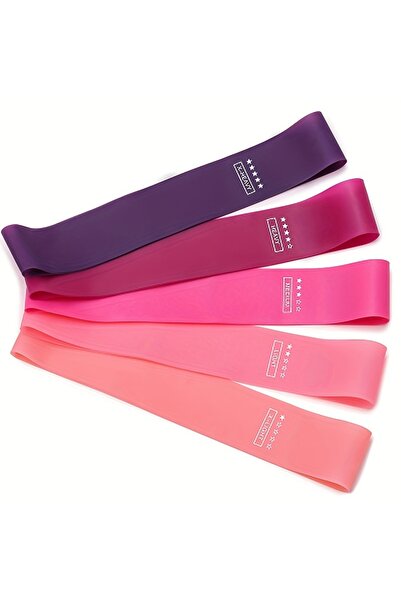 Choice MULTI 5pc Gradient Blue Yoga Squat Buttock Resistance Band, Thin Leg a...