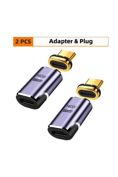 Choice5 Model ZT 2Pc Adapter USB4.0 Thunderbolt3 Magnetic USB C To Type C Ada...