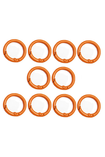 Choice18 10pcs-24mm orange 10Pcs Colorful 24mm Alloy Trigger Round Snap Keyri...