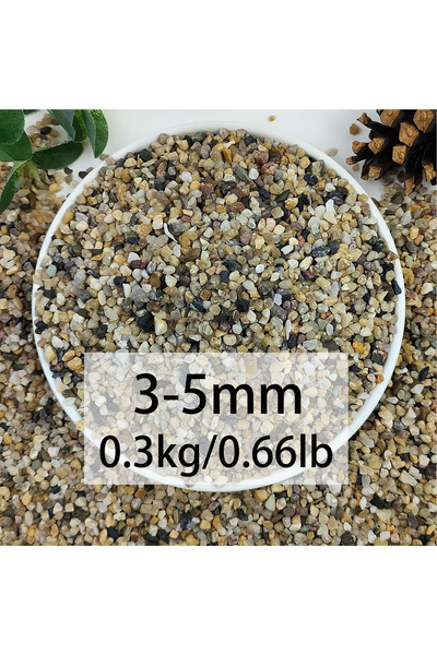 Choice5 3-5mm-0.3kg Natural River Rocks, 1/4" Aquarium Gravel Small Rocks for...