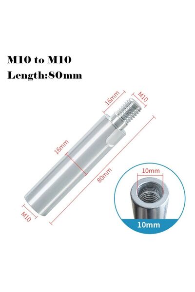 choice2 80mm Angle Grinder Adapter Rod Extension Rod M10 Adapters Shaft Rod F...