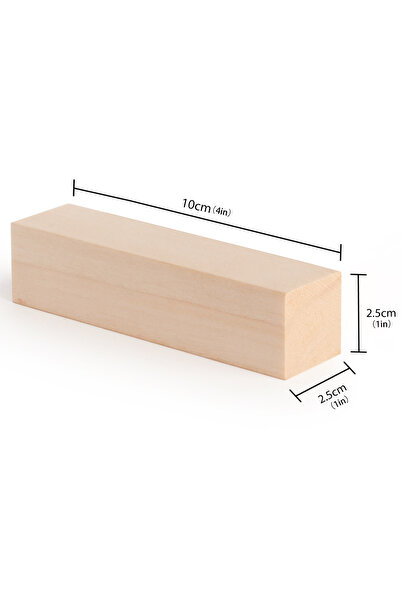 Choice 10pcs 6-50Pcs Basswood Carving Block Wooden Blocks Cubes Natural Bassw...