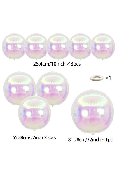 Choice Other Mixed style 10in/22in/32in Rainbow Colorful 4D Holographic Ballo...