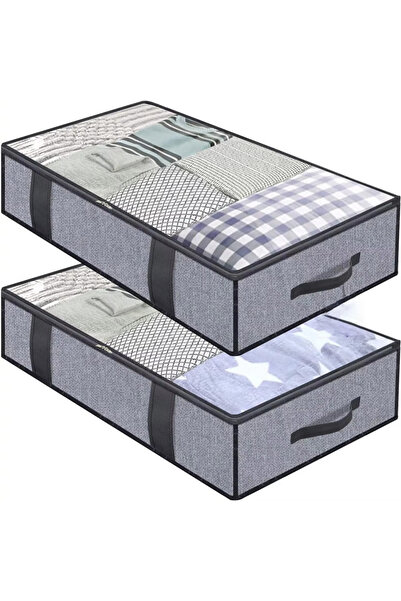 choice2 2 pcs 2pcs under the bed quilt storage bag with cover can be folded, ...