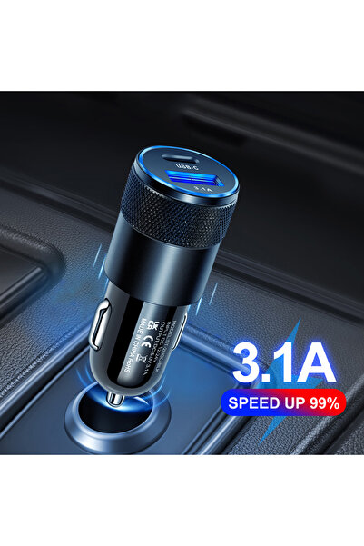 Choice Black 66W USB Car Charger Quick Charge 3.0 Type C Fast Charging Phone ...