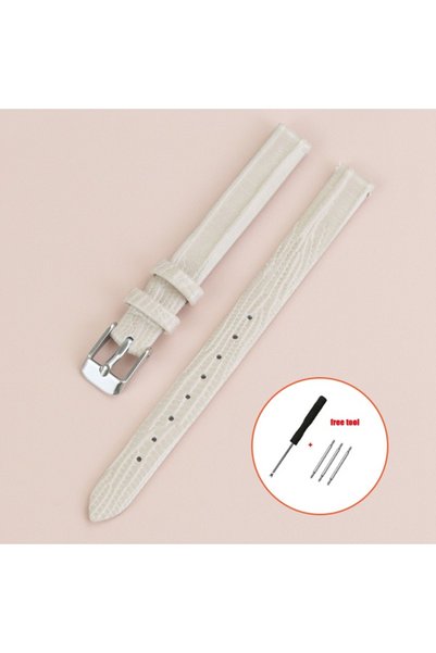 Choice 12mm khaki Soft Leather Watch Bands Slim Leather Watch Strap Men Women...