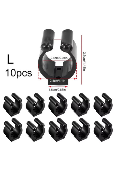 Choice SIZE L-10pcs Ackibbik 10pcs Wall Mount Fishing Rod Holder Rack Storage...