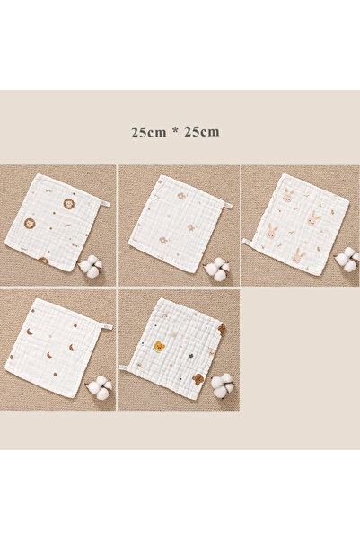 Choice 5pcs-S 5pcs Baby Towel Cotton Muslin Soft Small Square Towels Newborn ...