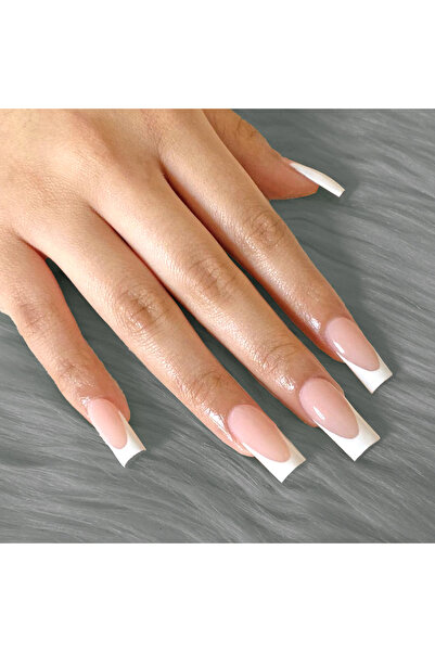 Choice Chocolate 24pcs/set short square fake nails for women cute bride heart...
