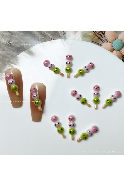 NAILFYOU 10 قطع من زينة الأظافر ثلاثية الأبعاد بتصميم صيني لطيف من الراتنج، ت...