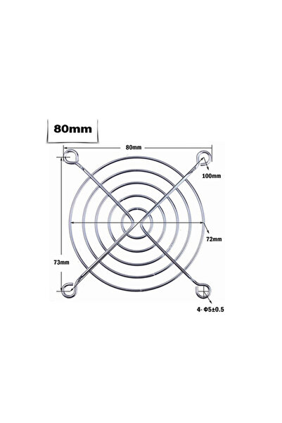 Choice 5pcs-80mm TEUCER 5 PCS 80mm/120mm Silver Cooling Fan Grill Metal Finge...