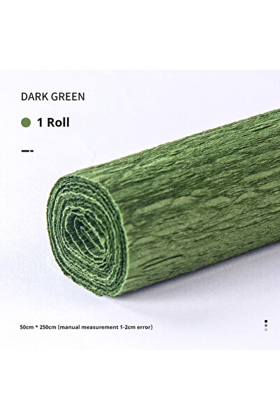 Choice 1 roll dark green 20 Colors 250x50cm Colored Crepe Paper Roll Origami ...