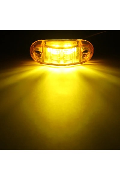 Choice1 2pcs-Yellow 2PCS 12V 24V Truck Daytime Running lights DRL LED Lamps W...