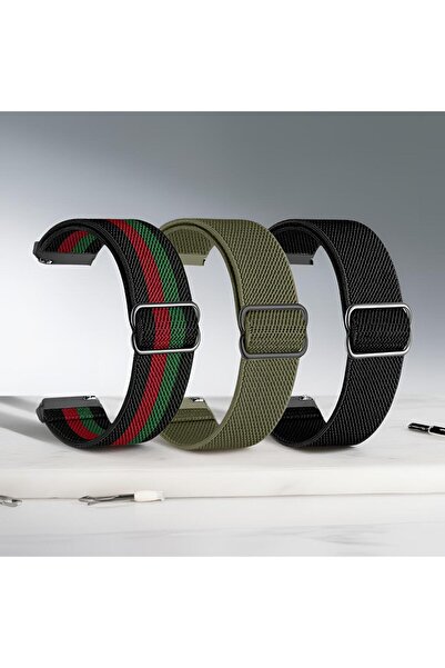 Choice39 18mm pack-10 18/20/22mm Adjustable Elastic Nylon Strap for Venu 4/3/...