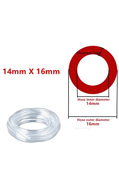 Choice91 1 meters 14mm X 16mm PVC Pipe Transparent Water Pipe Pipes Tube Hose...