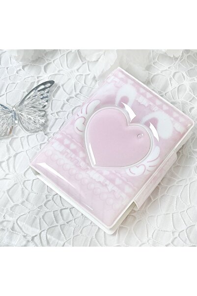 Choice 2 Pink Love Bow Card Album 3 Inch Mini PVC Photocard Binder Collectibl...