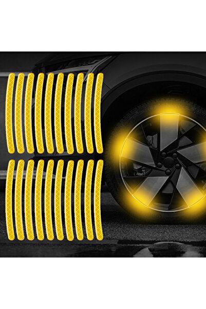 Choice 20Pcs Yellow 20Pcs Colorful Reflective Strips Car Motorcycle Wheel Hub...