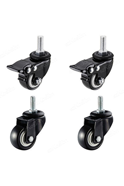 Choice 2 inch 2 Activity 2 Brake 4pcs/kit Furniture Casters 1.5/2Inch M8/M10 ...