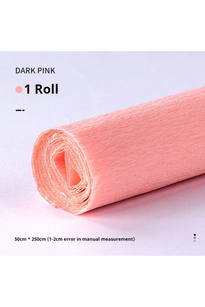Choice 1 roll pink 20 Colors 250x50cm Colored Crepe Paper Roll Origami Crinkl...