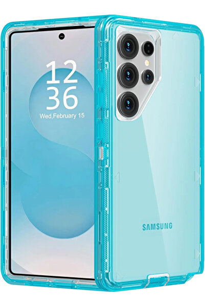 Choice61 Galaxy S25 Ultra Blue 3in1 TPU+ PC Clear Case For S26 S25 S24 S23 S2...