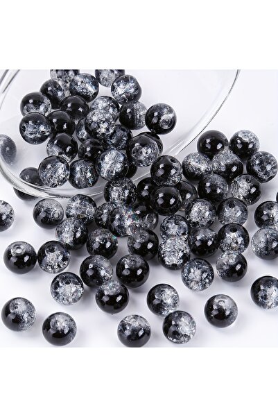 Choice 6mm-200pcs Cracked beads 200/100pcs 6-8mm Creative Black and White Acr...