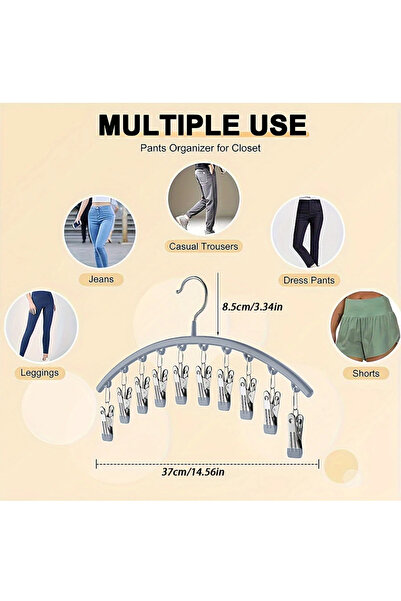 Choice 1PCS Light Grey 1/2/3PCS Legging Organizer for Closet, Pants Hangers w...