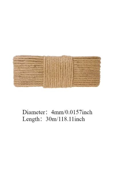 choice2 4mm-30m DIY Sisal Rope for Cat Trees - Replacement Scratching Post Cl...