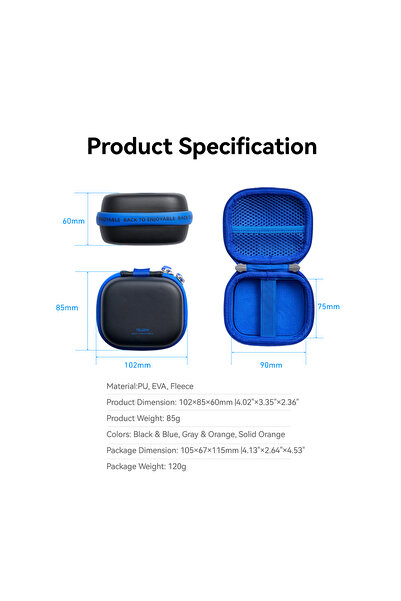 choice2 Black TELESIN DisAdv Mini Storage Bag Carrying Case for DJI OSMO Acti...