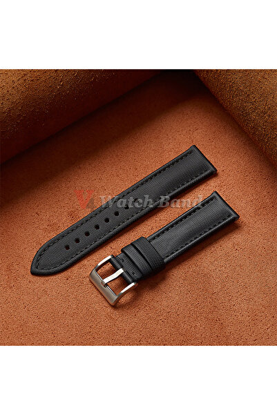 Choice5 21mm Black Genuine Sailcloth Watch Band Premium Sailcloth Strap 18mm ...
