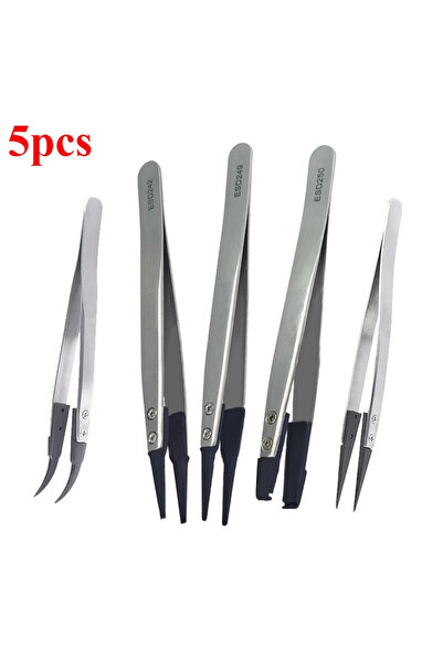 Choice3 5pcs 6PCS Watch Hands Installation Work Tweezers Straight Elbow Handl...