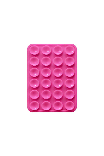 choice2 Hot Pink Double Side Silicone Suction Pad For Mobile Phone Fixture Su...