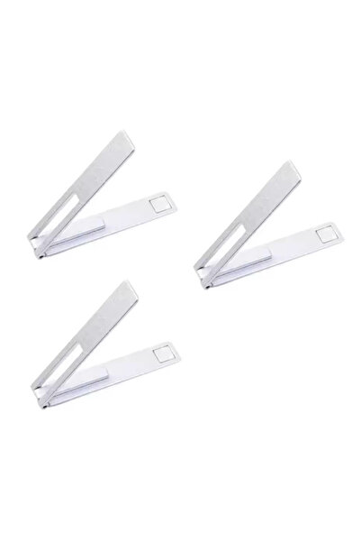 choice2 Silver 3PCS New Invisible Ultra-thin Magnetic Phone Holder Metal Allo...