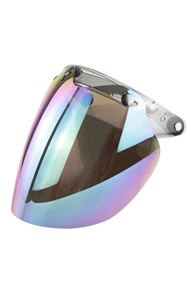 Choice MULTI Open Face Helmet Visor Motorcycle Helmet Bubble Lens 3-Snap Bubb...