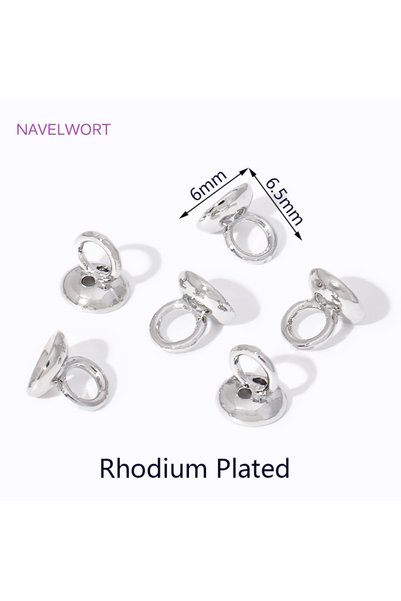 Choice3 10 pieces Rhodium Plated 4.5/6MM 18K Gold Plated Brass Pearl Bracelet...