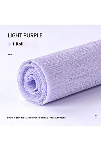 Choice 1 roll light purple 20 Colors 250x50cm Colored Crepe Paper Roll Origam...