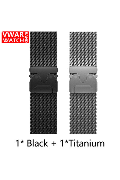 Choice 44 45 46 49MM Black and Titanium Titanium Band for Watch Ultra 3/2 49m...