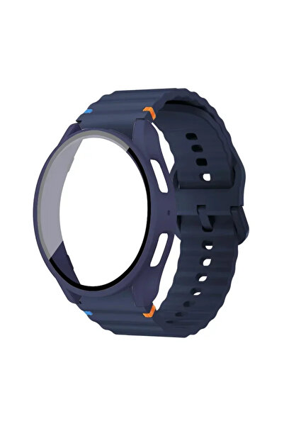Choice77 Galaxy Watch 6 40mm 2pack Midnight blue Case+Strap for Watch 7 6 5 4...