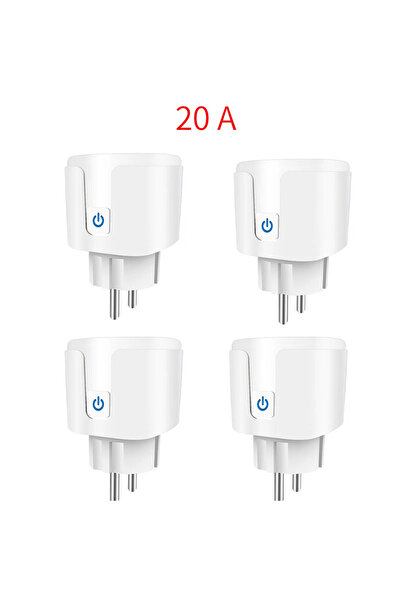 Choice13 EU Plug 20A 4PCS 16A/20A EU Smart Socket Work with Tuya APP WiFi Sma...