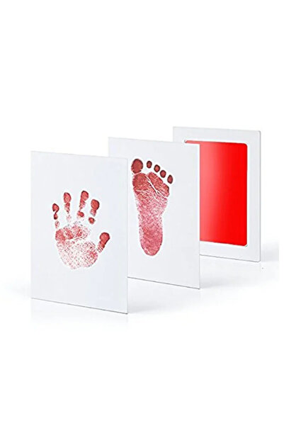 Choice C14-Red Safe Non-toxic Baby Footprints Handprint No Touch Skin Inkless...