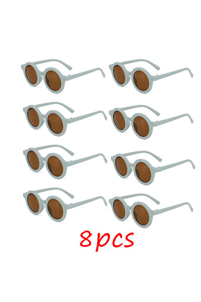 Choice blue-8pcs Children's sunglasses, inset style round frame, 1-7 year old...