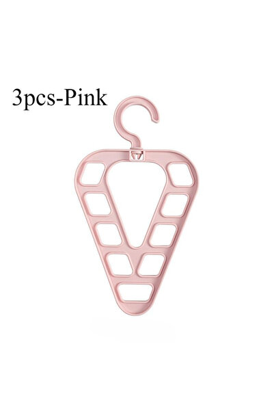 Choice 3pcs-Pink 1/2/3Pcs 9-Hole Magic Clothes Hanger Closet Organizer Space ...