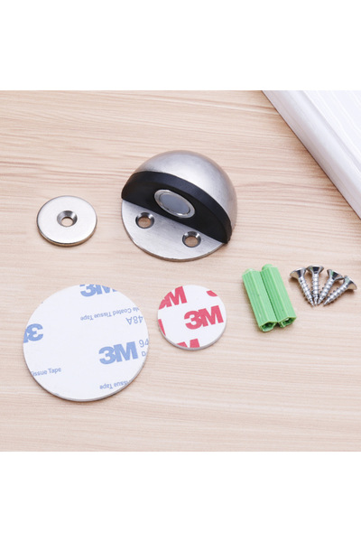 Choice7 Brushed Steel Stainless Steel Magnetic Door Stopper Non Punching Stic...