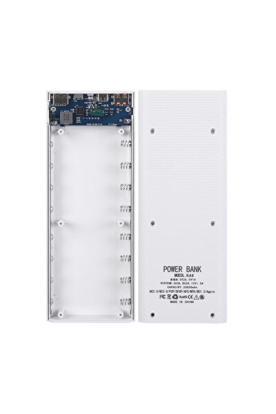 choice2 kebidumei 8x18650 White 25W 8*18650 Power Bank Cases Battery Holder P...