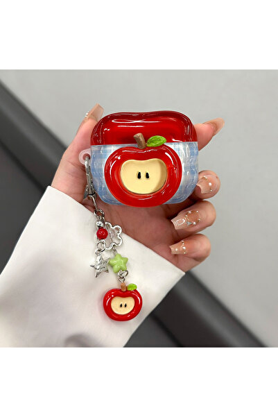 Choice28 For Airpods4 Red B 7061 For Airpods 4 Fruit 3D Cute Earpods Case for...